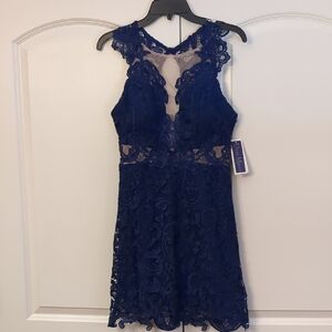 Dear Moon Royal Blue Lace Dress